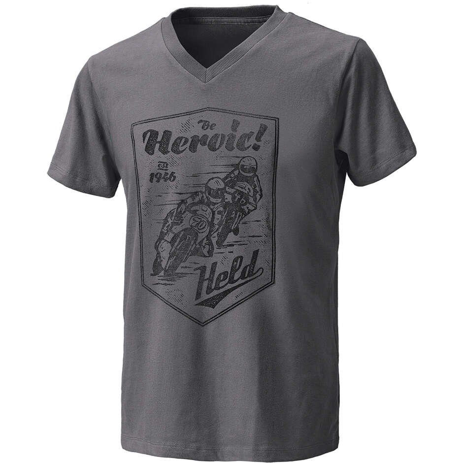 T-shirt gris « Held Be Heroic »